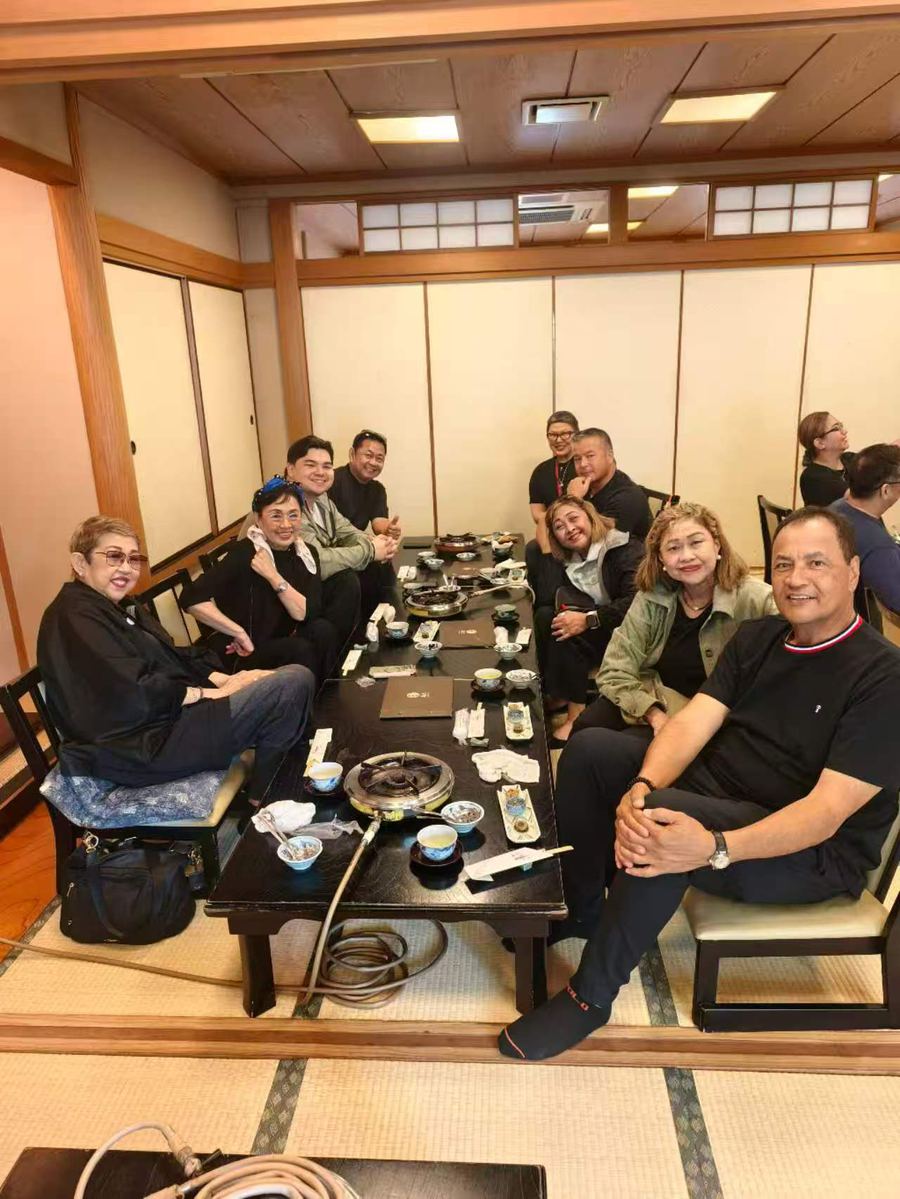 Group dinner in a tatami room